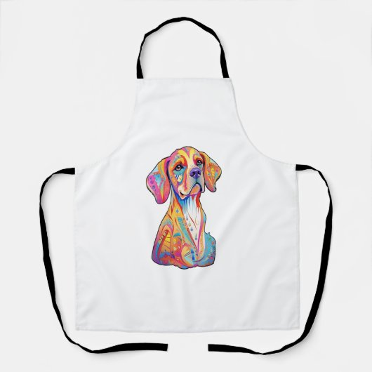 Tablier Un chien aquarelle (Recto)