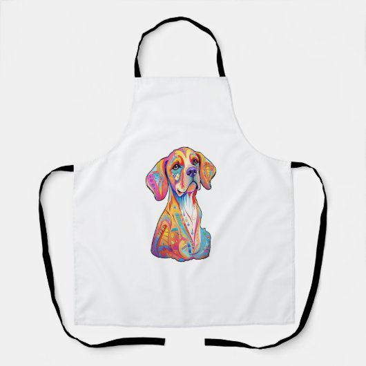 Tablier Un chien aquarelle (Recto)