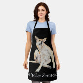 Tablier un chien démangeant grattant la peinture avec un s (Porté)