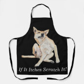 Tablier un chien démangeant grattant la peinture avec un s (Recto)