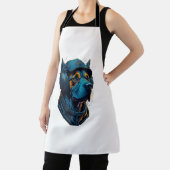 Tablier Un chien écoute de la musique (Insitu)