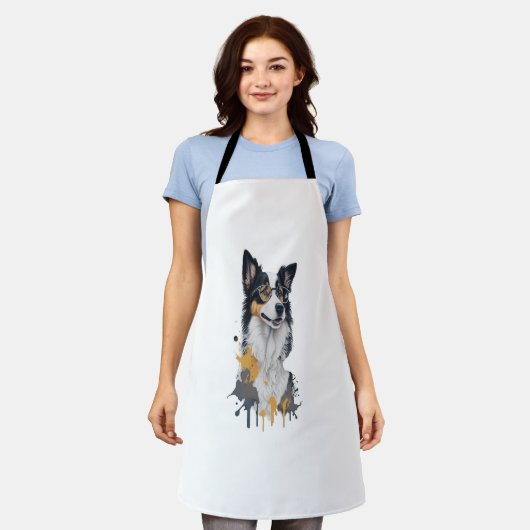 Tablier Un chien mignon Bordure Collie (Porté)