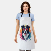 Tablier Un chien mignon Bordure Collie [RB#10009] (Porté)