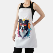 Tablier Un chien mignon Bordure Collie [RB#10009] (Insitu)