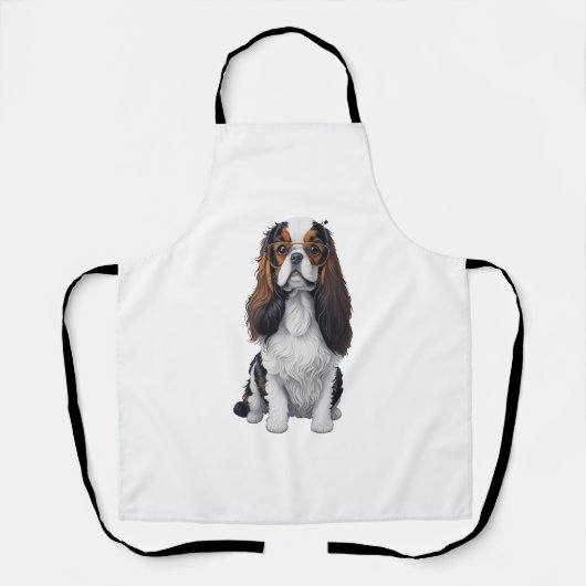 Tablier Un chien mignon King Charles Spaniel (Recto)