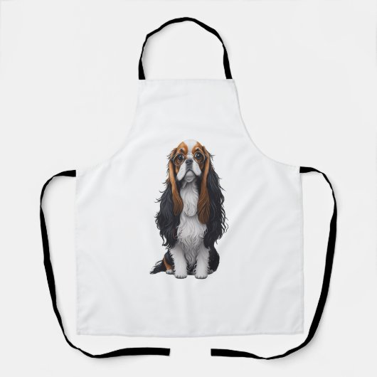 Tablier Un chien mignon King Charles Spaniel (Recto)