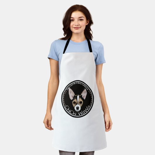 Tablier Un Cool original Chihuahua Black & Brown Graphisme (Porté)