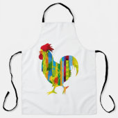Tablier Un coq coloré (Recto)
