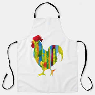 Tablier Un coq coloré