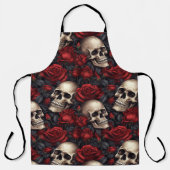 Tablier Un crâne et une série Rose 10 (Recto)