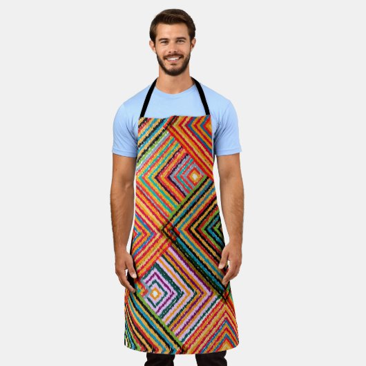 Tablier Un design de patchwork motif transparent. Rangeur  (Porté)