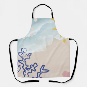Tablier Un design marin sur un gant de four et un porte-po