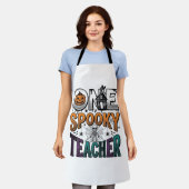 Tablier Un design vectoriel Halloween d'un professeur effr (Porté)