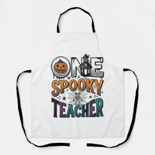 Tablier Un design vectoriel Halloween d'un professeur effr