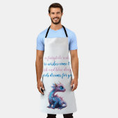 Tablier Un dragon rose et bleu vous garde des rêves (Porté)