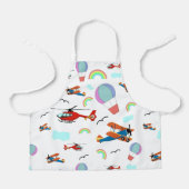 Tablier Un garçon Motif volant en blanc (Recto)