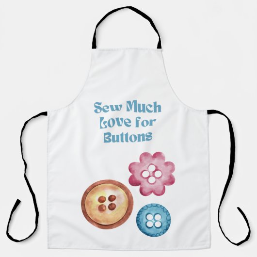 Tablier Un grand amour pour Boutons Artisanat Apron (Recto)