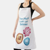 Tablier Un grand amour pour Boutons Artisanat Apron (Insitu)
