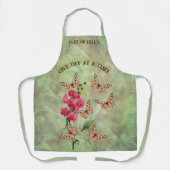 Tablier Un Jour À La Fleur De Papillon Inspirationnel (Recto)