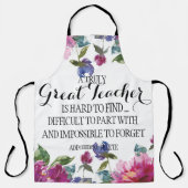 Tablier Un Merci enseignant vraiment formidable Appréciati (Recto)