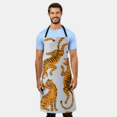 Tablier Un motif de tigre sans couture, thème de la faune. (Porté)
