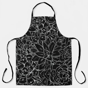 Tablier Un motif sans couture succulent. Design vintage fl