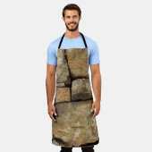 Tablier Un mur en pierre en pavé arrière - plan textu (Porté)