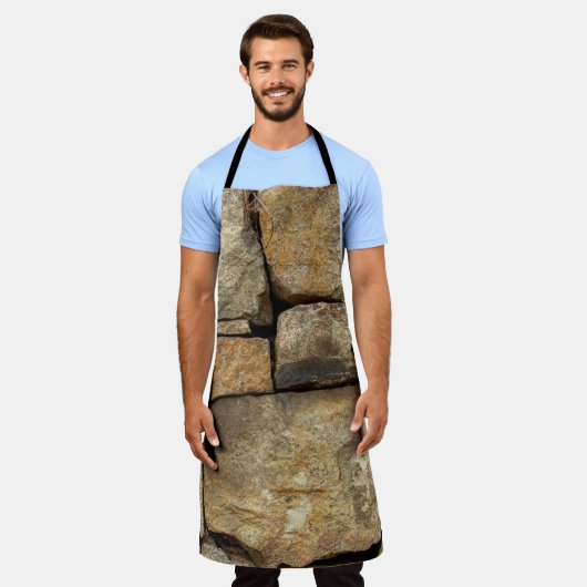 Tablier Un mur en pierre en pavé arrière - plan textu (Porté)