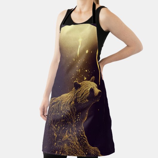 Tablier un ours au clair de lune Apron (Insitu)
