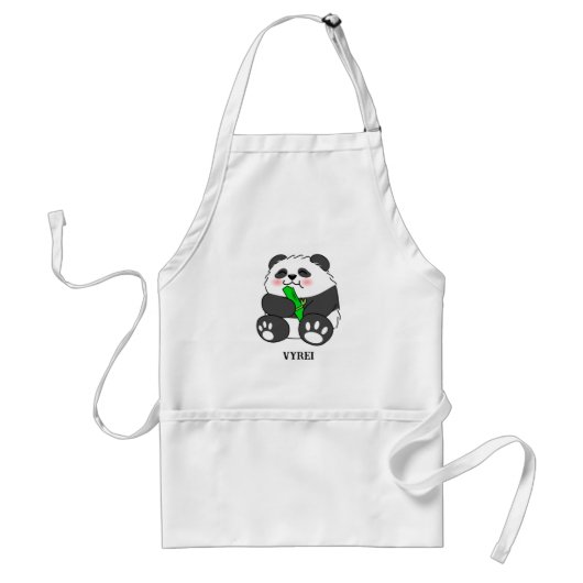Tablier Un Panda Bébé Mignonne Mangeant Stalk Bambou (Devant)