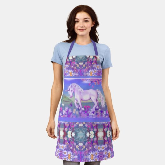 Tablier Un paradis mauve (Porté)