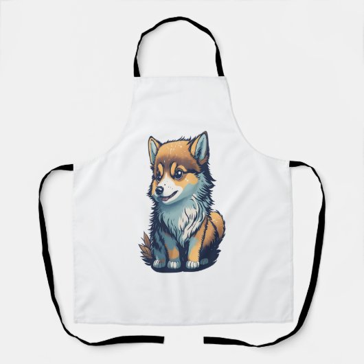 Tablier Un Petit Chiot Mignonne (Recto)