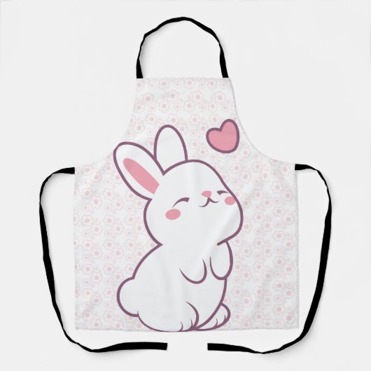Tablier Un petit lapin fait de sentiments (Recto)