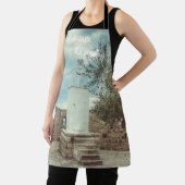 Tablier Un phare blanc et un olivier (Insitu)