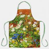 Tablier Un plancher forestier avec des anémones et des vio (Recto)
