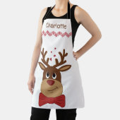 Tablier Un renne d'amour de Noël personnalisé (Insitu)