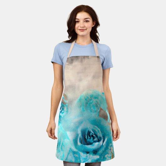 Tablier Un Shabby Bleu Chic Ephemera Design Series 7 (Porté)