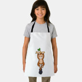 Tablier Un singe à l'entraînement de force avec Dumbbell (Insitu)