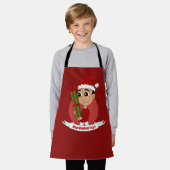 Tablier Un tout-petit mignon tenant un cadeau de Noël (Porté)
