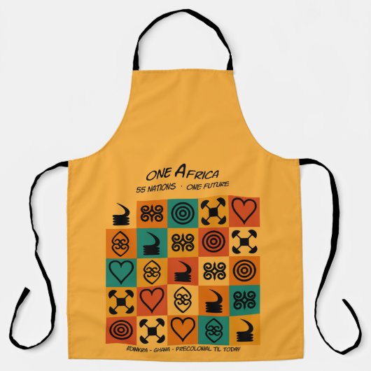 Tablier Une Afrique – Adinkra – Ghana - (Recto)