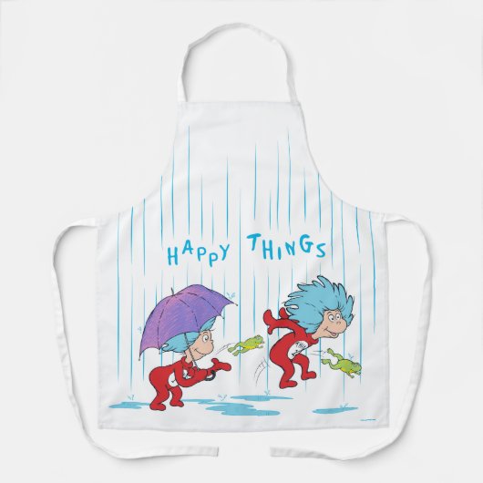 Tablier Une chose deux choses heureuses (Recto)