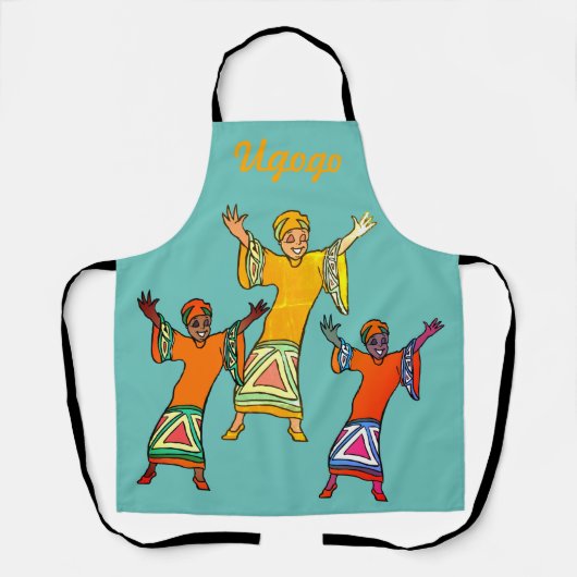 Tablier Une danseuse africaine sur (Recto)