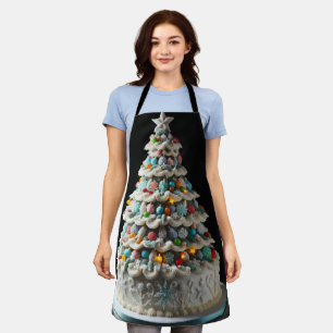 Tablier Une douce fête Le gâteau de Noël