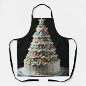 Tablier Une douce fête Le gâteau de Noël (Recto)