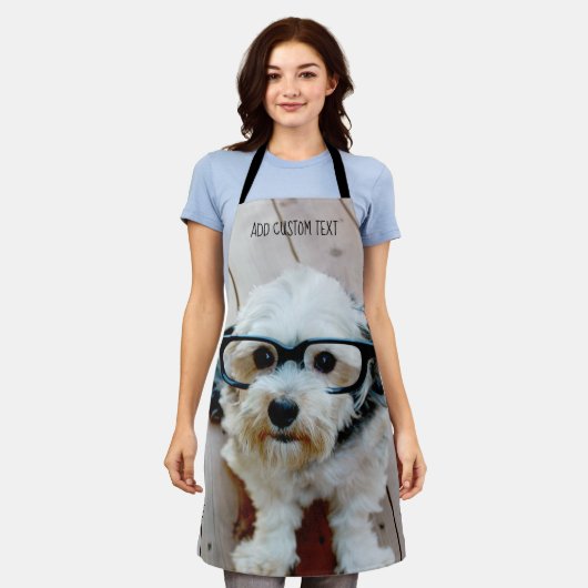 Tablier Une énorme photo de couverture complète avec texte (Porté)