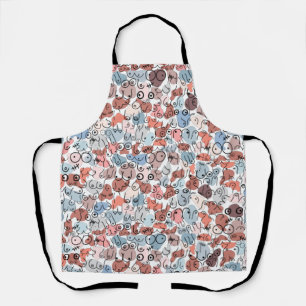 Tablier une femme amusante qui allaite