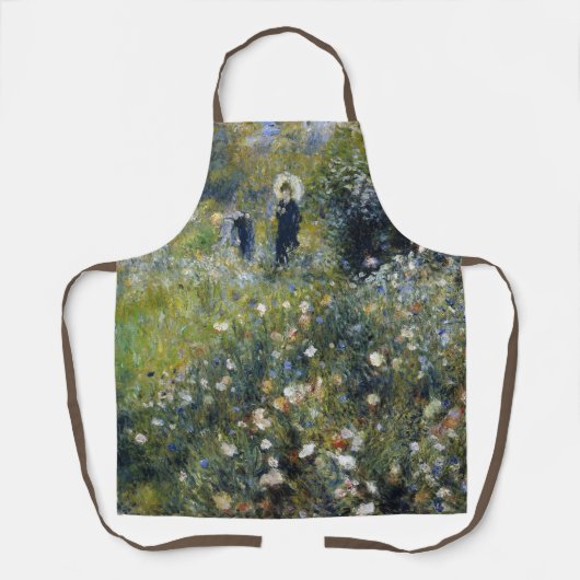 Tablier Une femme avec un parasol dans un jardin par Augus (Recto)