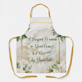 Tablier Une femme en prière (crème) (Recto)