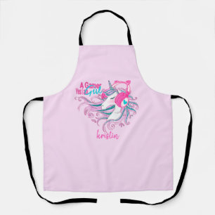Tablier Une fille de gamer Magic Unicorn