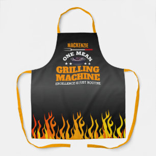 Tablier Une machine à griller méchante Flamme noire